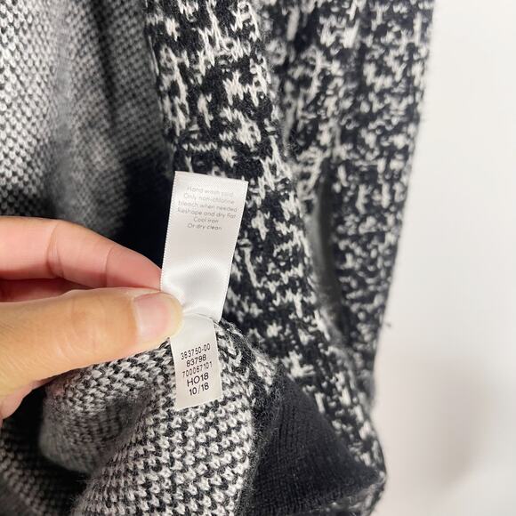 Athleta Small Gray Black Ombre Wythe Wool Cashmere Cardigan Sweater Coat Pocket - Picture 9 of 10